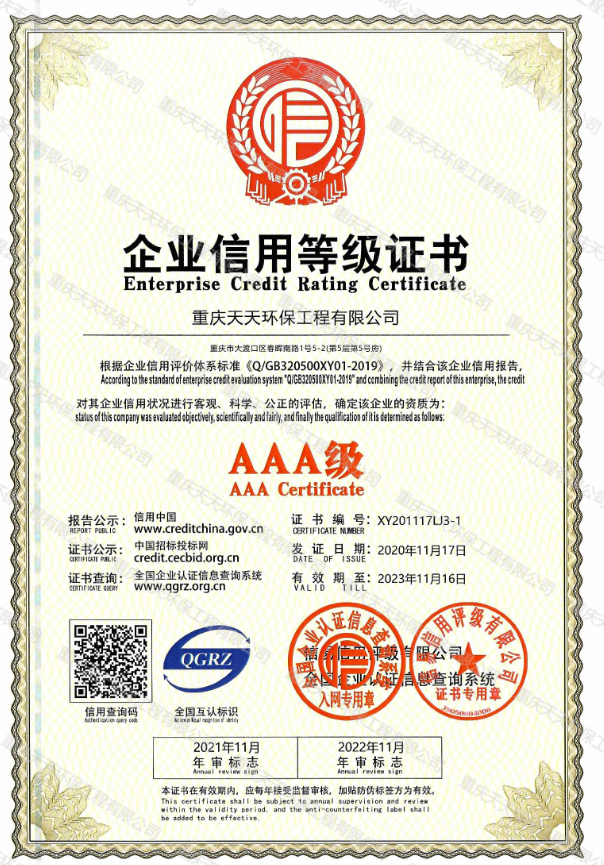 企業(yè)信用等級(jí)證書